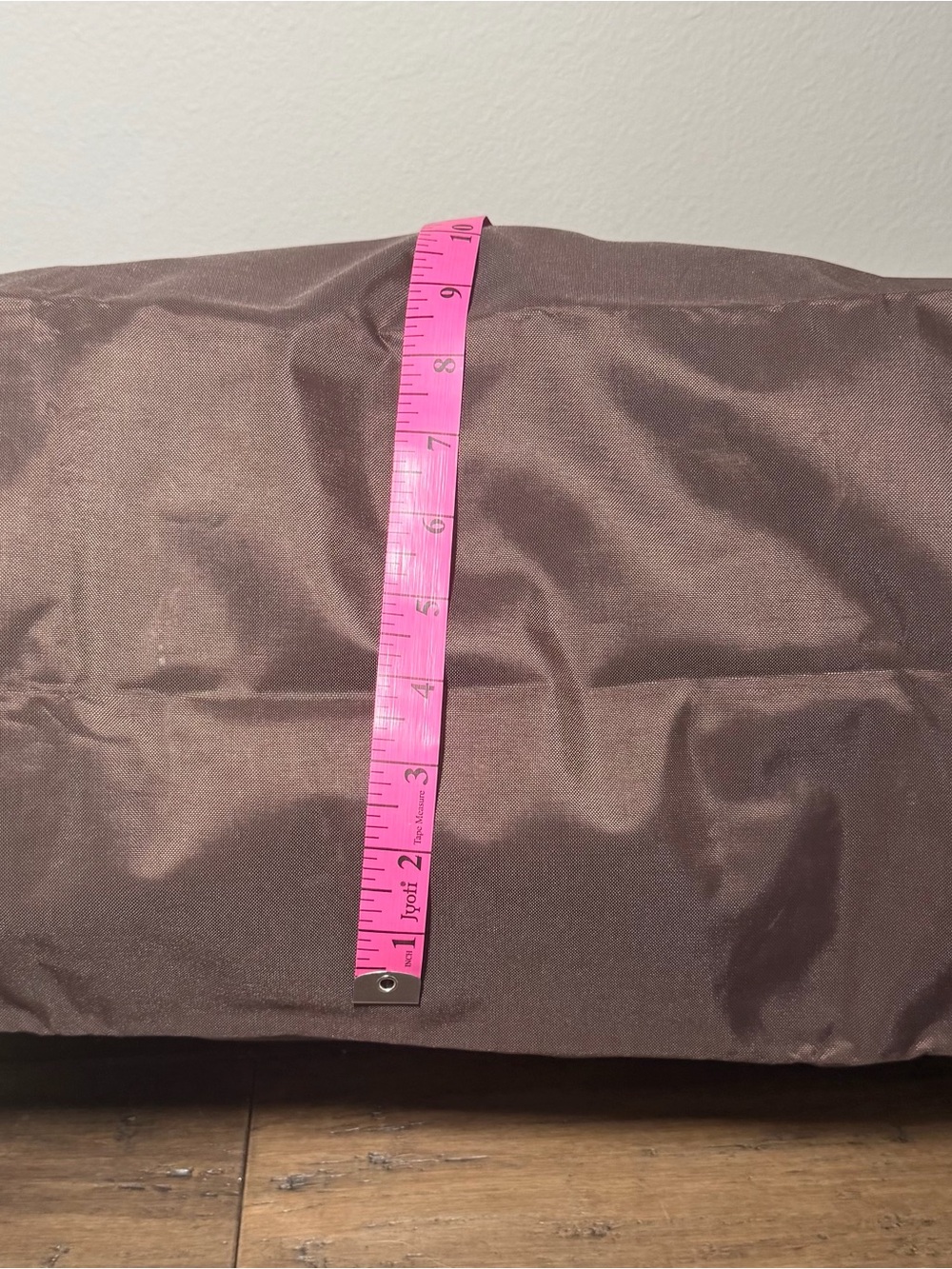 Longchamp Large Brown Nylon Tote with Tan Leather Trim - Picture 11 of 12